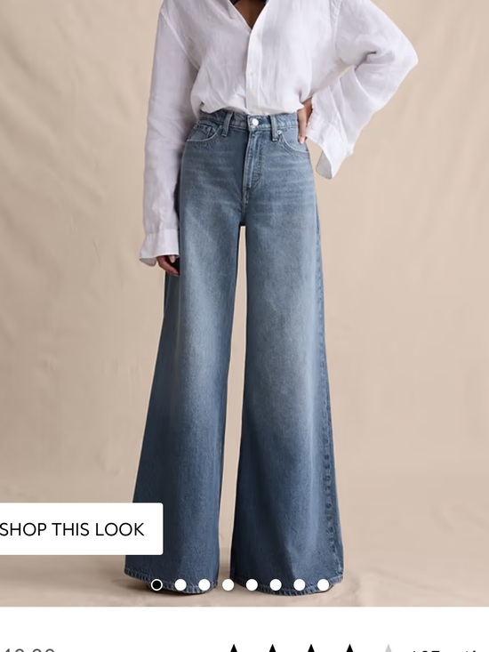 Banana Republic Denim - Banana Republic Medium Wash Wide-Leg Jeans